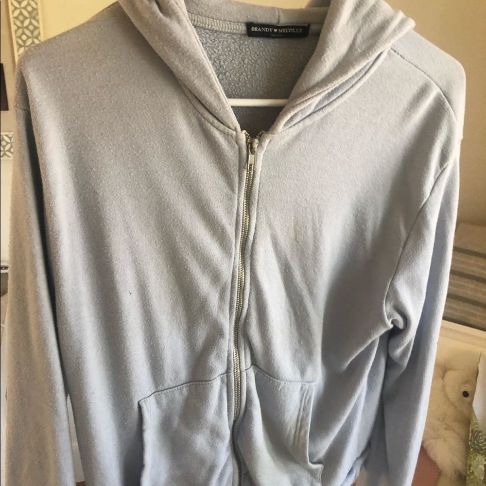 BRANDY ZIP UP light blue